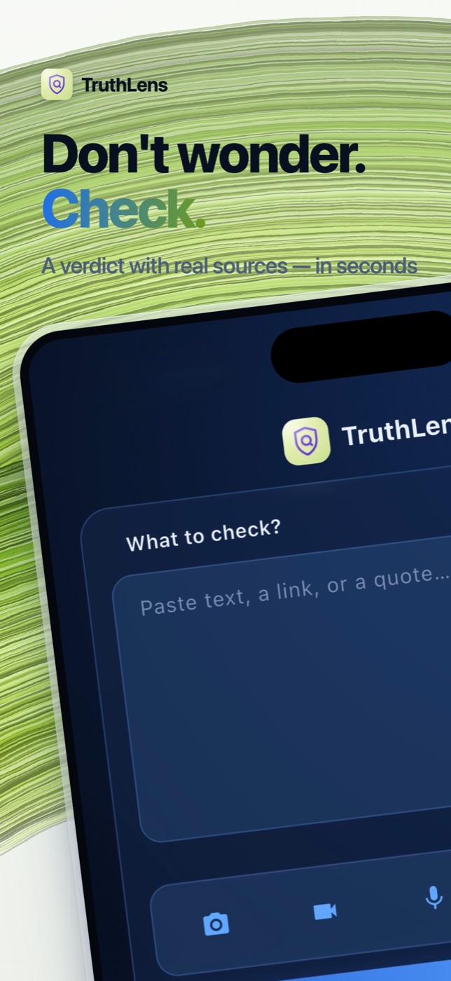 TruthLens app — check any claim